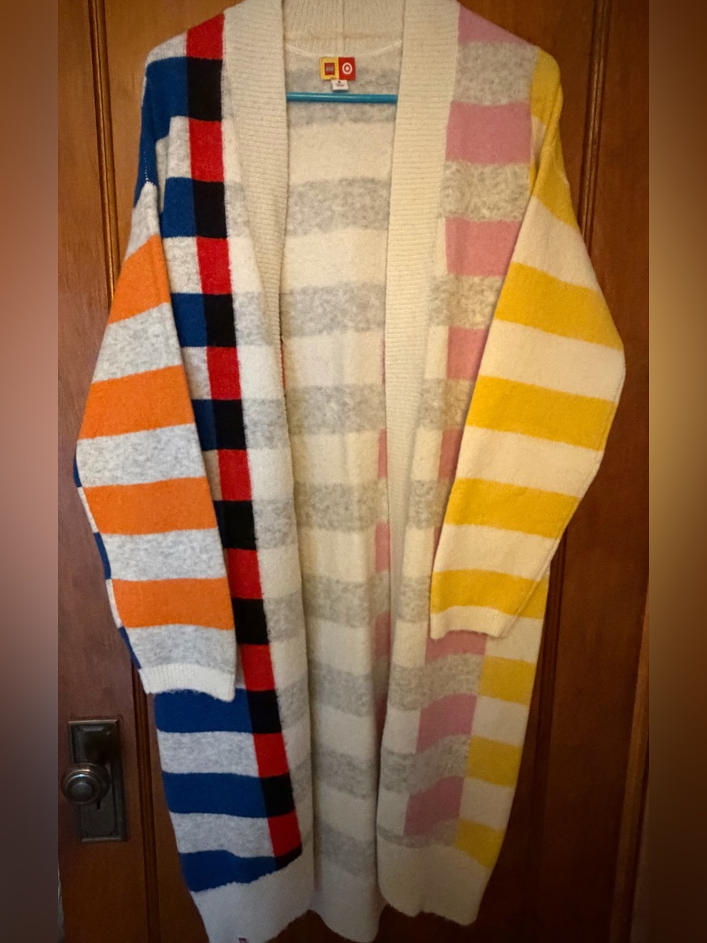LEGO x Target Color Block Open-Front Longline Cardigan Sweater